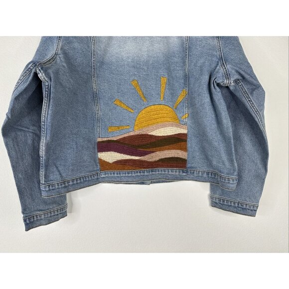 Driftwood Jeans Denim Jacket Arizona Sunrise Womens Plus Size 3X Embroidered NEW - Picture 12 of 16